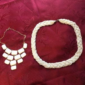 LOT OF 2 white necklaces